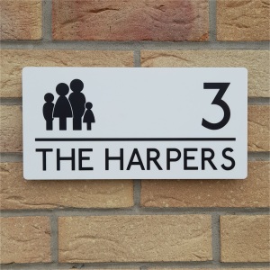 Contemporary Family House sign